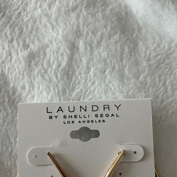 Laundry By Shelli Segal Gold Hoop Earrings - Picture 2 of 3